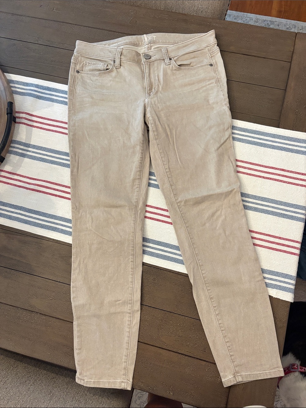 Women's Beige Straight-Leg Jeans